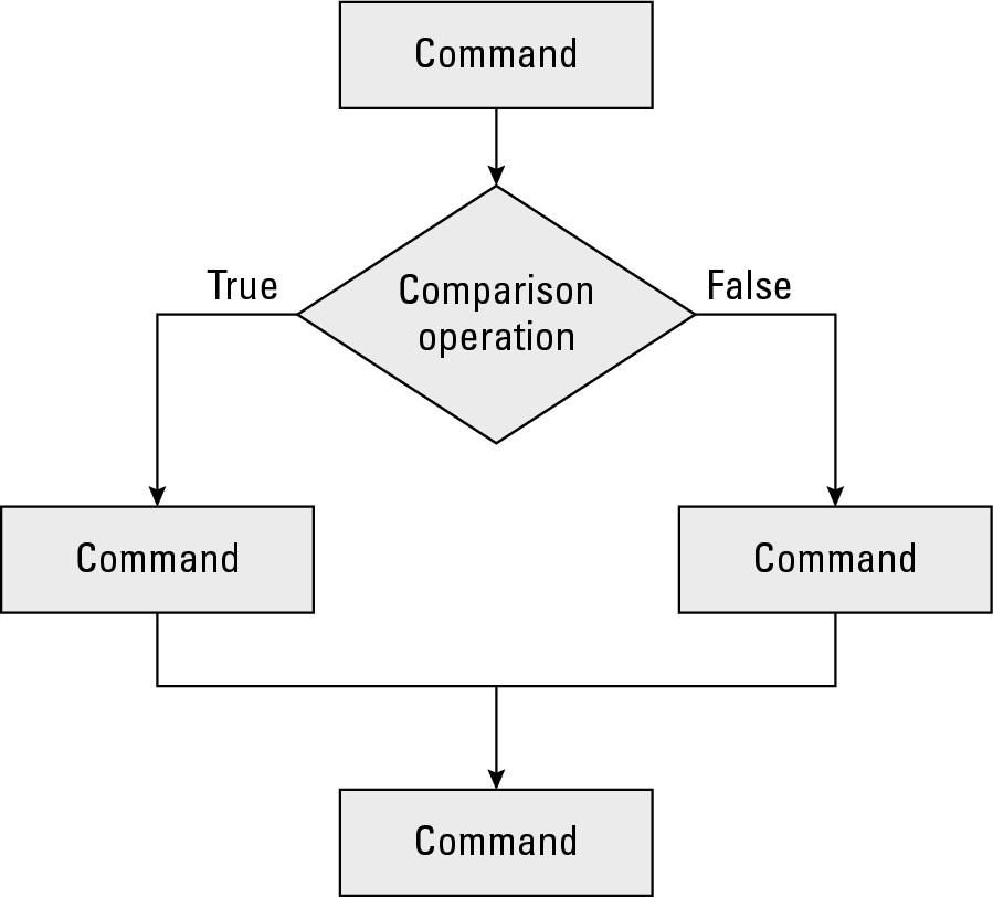 Figure 4-2: An IF-THEN-ELSE statement offers two different sets of commands to follow.